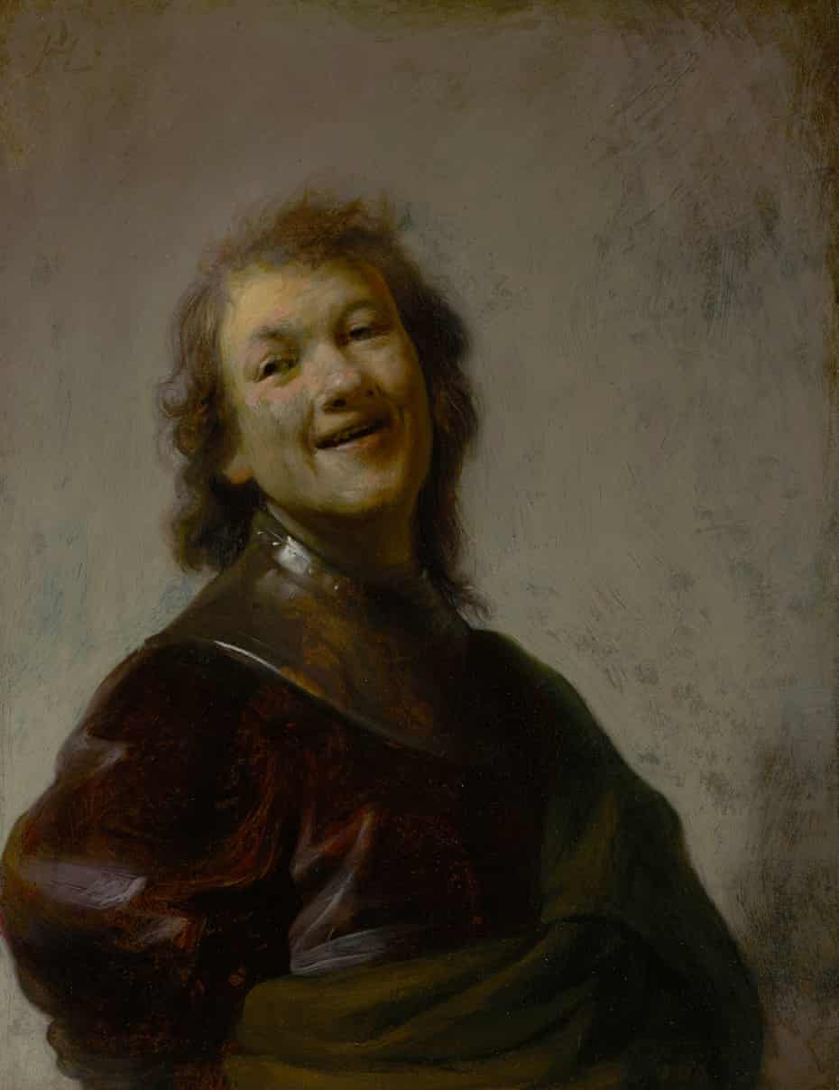 Rembrandt Laughing, c1628, by Rembrandt.