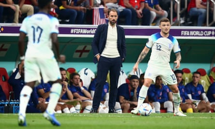 Gareth Southgate looks on during England’s goalless draw with the USA