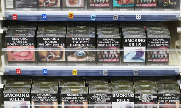 Cigarettes are seen on a store shelf