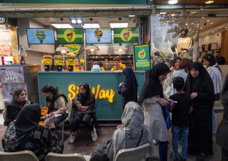 A fast-food stand in northern Tehran, Iran