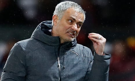 José Mourinho during Manchester United’s win over Rostov.