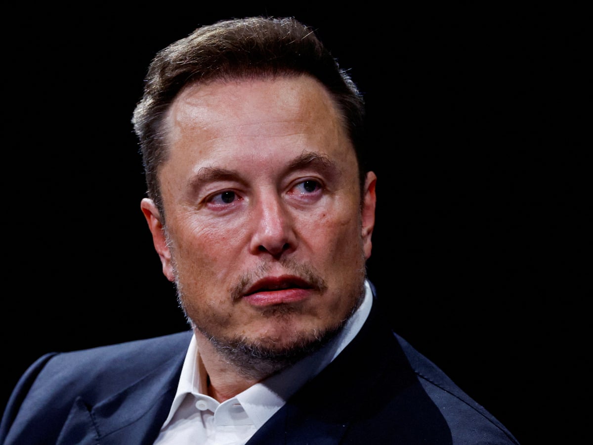 Elon Musk worried expression public appearance