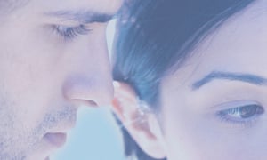 ‘He tells me I am the love of his life.’ (Posed by models).