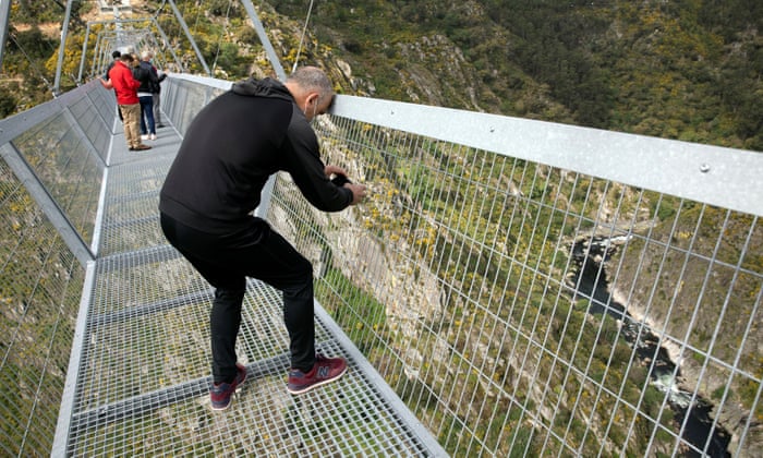 World's longest pedestrian suspension bridge' opens in Portugal | Portugal | The Guardian