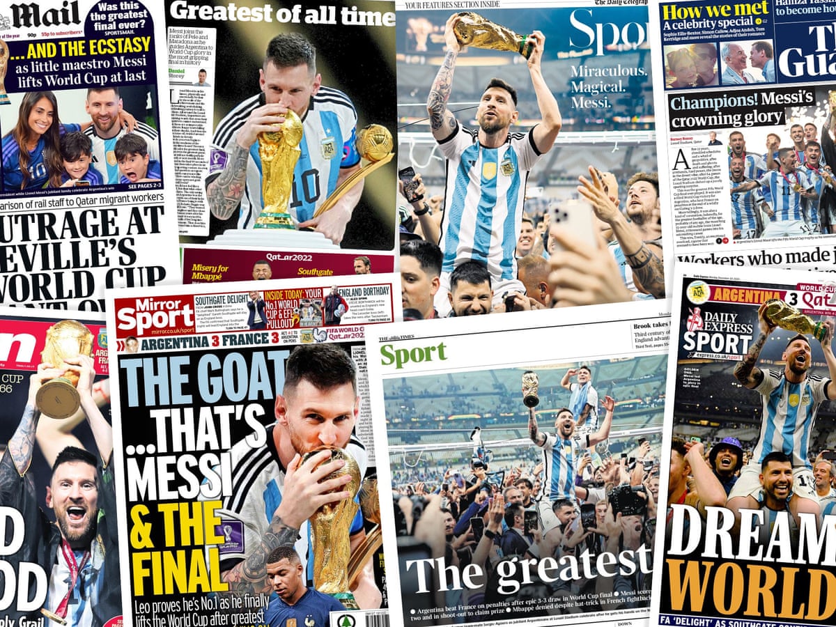 The agony and the ecstasy': what the UK papers say about the World Cup final | Newspapers | The Guardian The agony and the ecstasy': what the UK papers say about the World Cup final | Newspapers | The Guardian