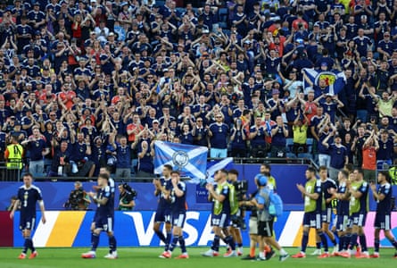 Scotland players and fans applaud each different