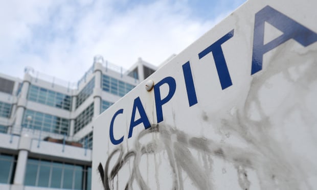 A Capita sign outside their offices in Bournemouth