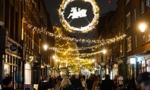 The official unveiling of this year’s Christmas lights at the Seven Dials Winter Festival 2021 in London