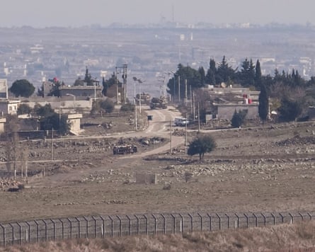 Israeli tanks in southern Syria near the Quneitra crossing on 10 December 2024.