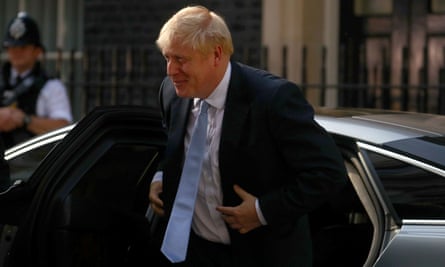 Boris Johnson arrives in Downing Street