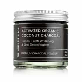 Charcoal whitening powder by The White Teeth Box.