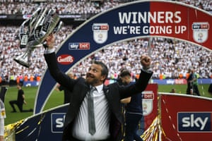 Slavisa Jokanovic celebrates winning Championship play-off final with Fulham in 2018