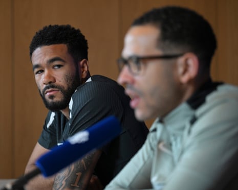Reece James and Liam Rosenior talk to the press