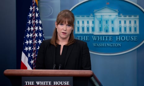 White House Director of Communications Kate Bedingfield holds a press briefing at the White House moments ago.
