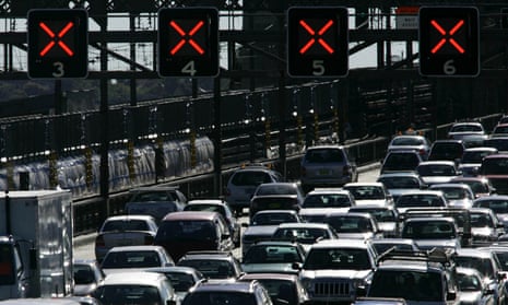 A traffic jam on Sydney Harbour Bridge
