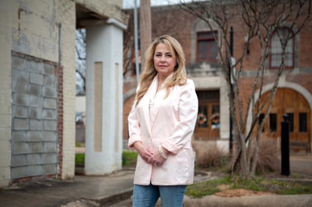 a woman standing outside