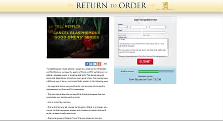 Return to Order’s Good Omens petition.