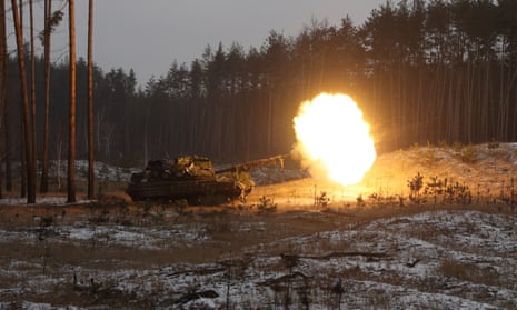 A Ukrainian tank during fighting near Kreminna last month