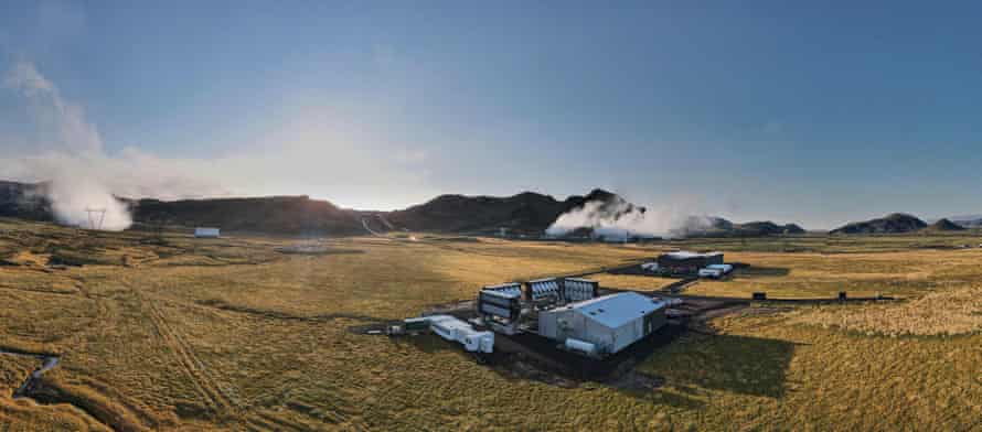 Climeworks direct air capture plant near Reykjavik, Iceland.