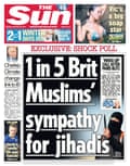 The Sun front page on British Muslim ‘sympathy for jihadis’