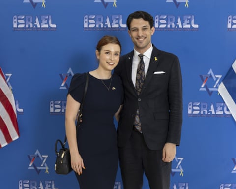 a man and woman smiling together