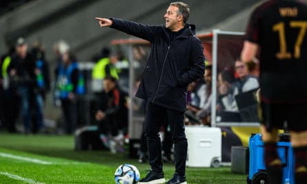 Germany fans seek new ‘summer fairytale’ but need a team to believe in | Germany 1 Hansi Flick gestures on the sideline during the friendly match between Germany and Belgium.