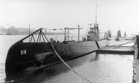 The Dutch submarine HNLMS O 16, which was sunk by Japanese mines in the South China Sea in December 1941.