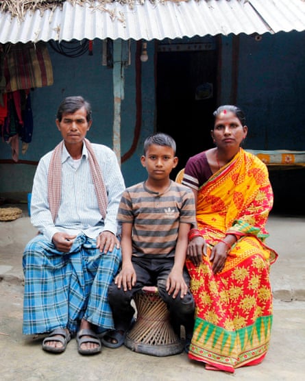 Paniya’s family at their home in Rangeli. Her father work as a labourer and her mother works as a cleaner in a local hospital.