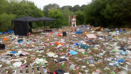 Aftermath of a lockdown rave at Daisy Nook