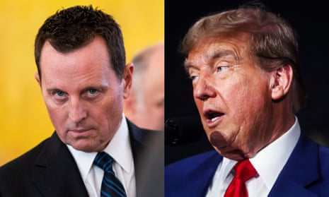a side-by-side image of Richard Grenell and Donald Trump
