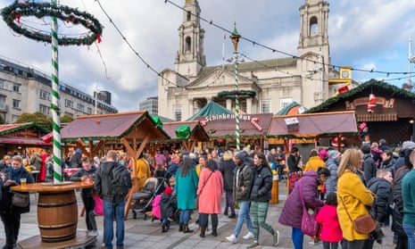 The Leeds German Christmas market in Millennium Square in 2018