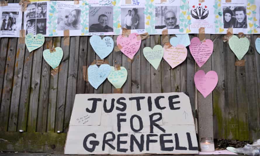 Homemade posters appealing for information on people missing since the Grenfell fire.