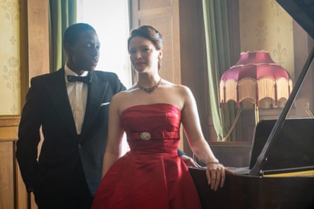 Jonsson with Morfydd Clark in Murder Is Easy.