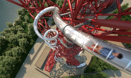 Twirl power … how the slide on Kapoor’s Orbit tower will look.