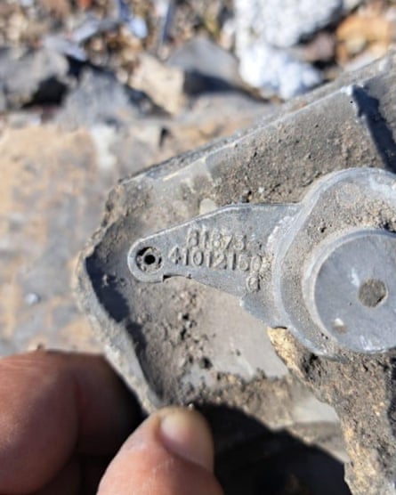 Remnant of the control section of a JDAM