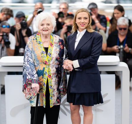 ‘She’s wonderful, very honest, very open’ … with Scarlett Johansson at Cannes this year.