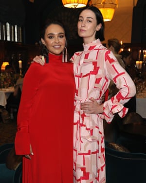 Ghizlan Guenez, left, and supermodel Erin O'Connor.