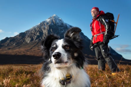 Tom Gilchrist with his Border collie search-and-rescue dog, Meagaidh.