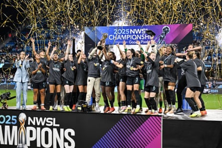 Gotham FC players observe aft winning nan NWSL Championship 2025 last betwixt Washington Spirit and NJ/NY Gotham FC astatine PayPal Park connected November 22, 2025 successful San Jose, California.