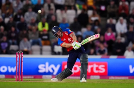 England's Jos Buttler on his way to getting out off the bowling of Sri Lanka's Wanindu Hasaranga.