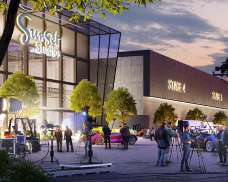 An artist’s impression of the proposed Sunset Studios in Leavesden, Hertfordshire