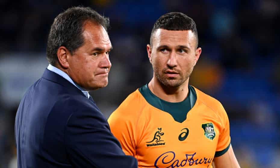 Quade Cooper is one of Wallabies coach Dave Rennie’s three overseas picks for the England Test matches next month.