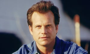 Bill Paxton as the intrepid storm chaser, Bill Harding, in Twister, 1996.