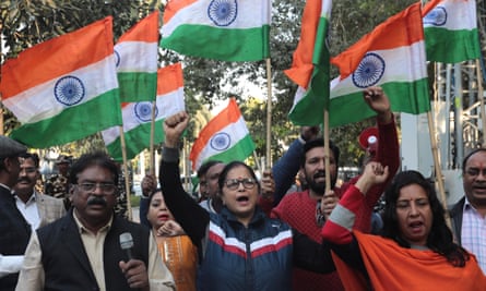 Indian activists protesting against China in New Delhi in December last year after the clashes in Arunachal Pradesh.