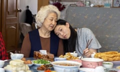This image released by A24 films shows Zhao Shuzhen, left, and Awkwafina in a scene from “The Farewell.” Awkwafina won a Globe earlier this month for “The Farewell,” it was a proud moment for Asian Americans in Hollywood _ the first win by an actress of Asian descent in the lead category. There was much hope for an Oscar nod, but alas, it was not to be; in fact the much-admired film was shut out. (Casi Moss/A24 via AP)