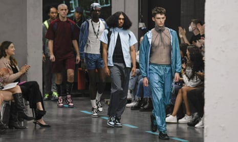 Saul Nash, a menswear designer from north-east London, held his show in the former Selfridges car park. 