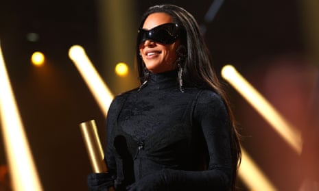 Kim Kardashian during the 2021 People's Choice Awards in December. 