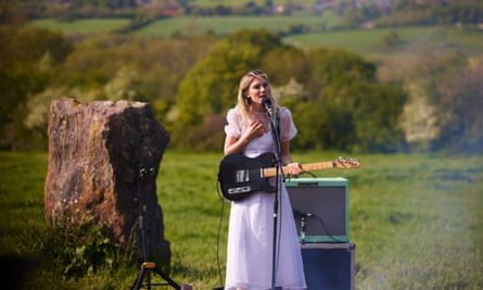 Ellie Rowsell of Wolf Alice performing at Glastonbury’s recent Live at Worthy Farm livestream.