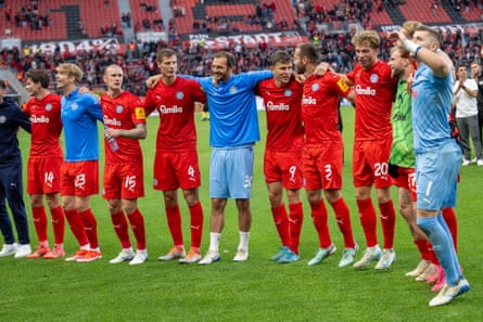 Holstein Kiel players celebrate