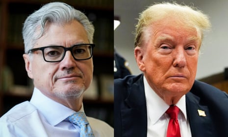 a composite image of Juan Merchan and Donald Trump